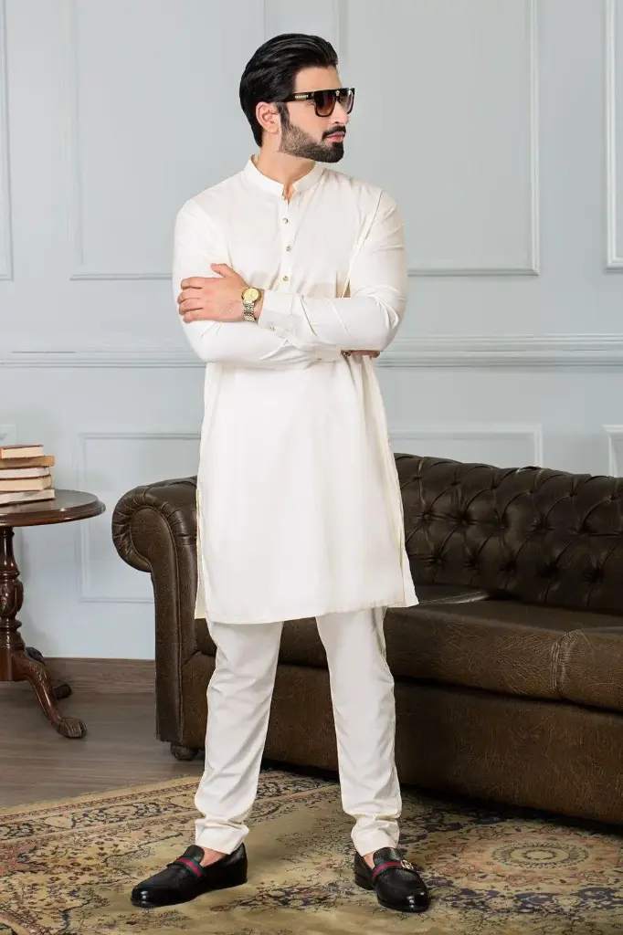Men's Wash And Wear Plain Suit - 1 Pc Masterpiece