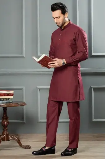 Men's Wash And Wear Plain Suit - 1 Pc Masterpiece