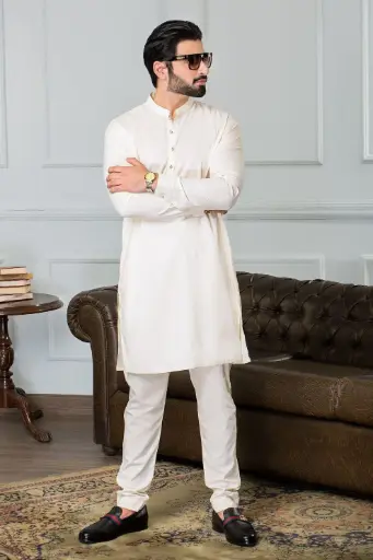 Men's Wash And Wear Plain Suit - 1 Pc Masterpiece