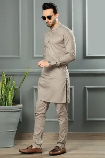 Men's Wash And Wear Plain Suit - 1 Pc Masterpiece