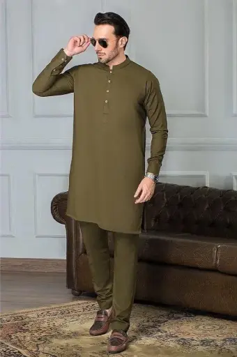 Men's Wash And Wear Plain Suit - 1 Pc Masterpiece